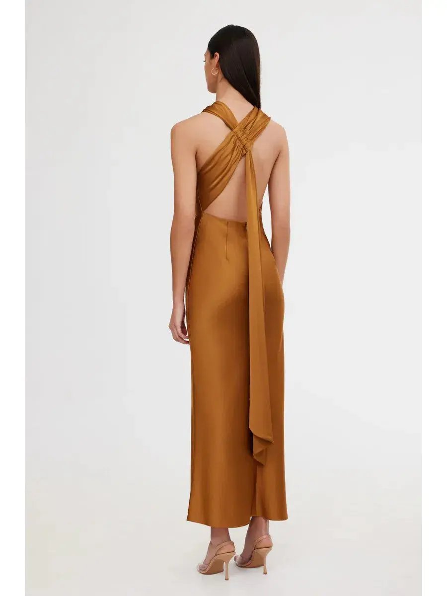 Significant Other Annabel Dress Brown Size 10 photo 2