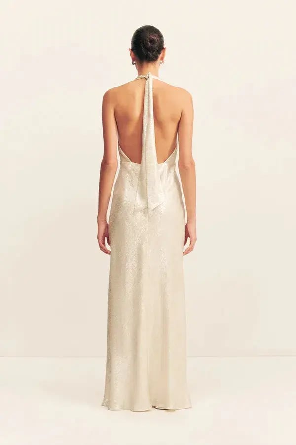 Shona Joy Calder Halter Neck Maxi Dress Bubbly Size 6 photo 5