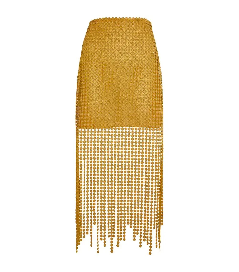Camilla and Marc Freya Lace Skirt Citron Yellow Size 8 photo 4