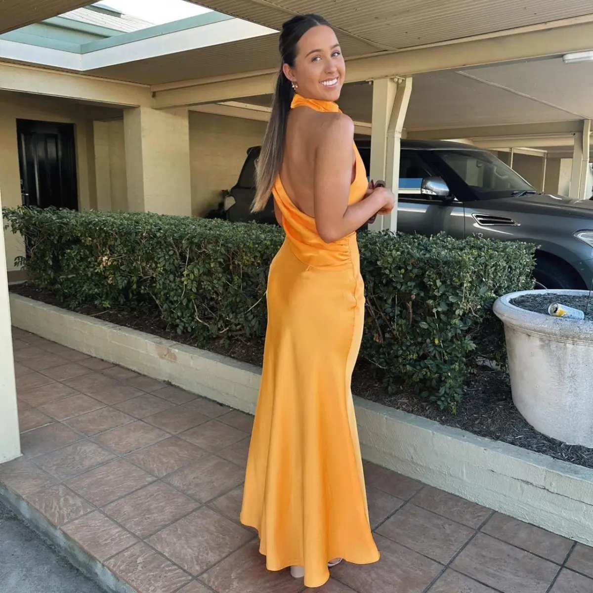 Sheike Venus Maxi Dress Orange Size 8 photo 4