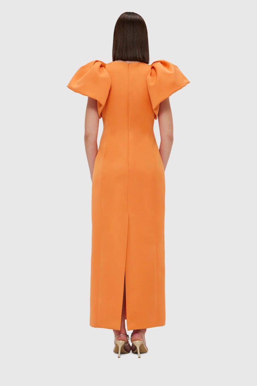 LEO LIN LUCINDA EMBELLISHED MAXI DRESS - HYDRANGEA PRINT IN TANGERINE photo 6