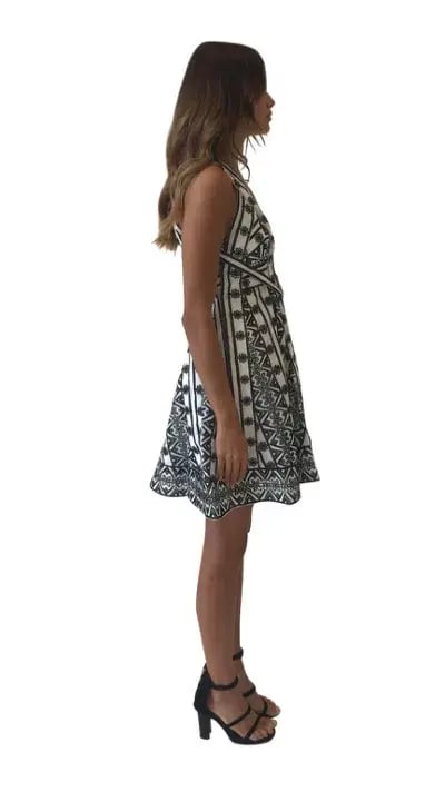 Thurley Star Crossed Lovers Dress Black/White Size 6 photo 2