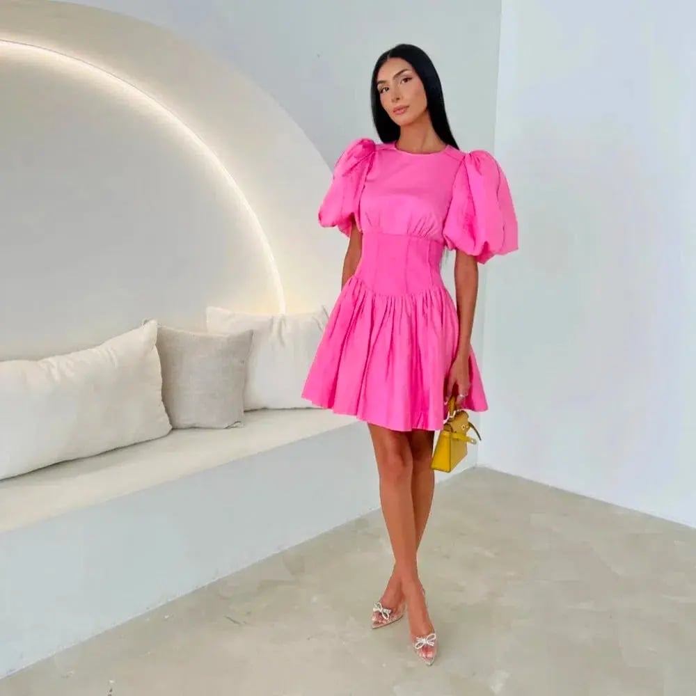 Aje Billie Corded Mini Dress Pink Size 10 photo 3
