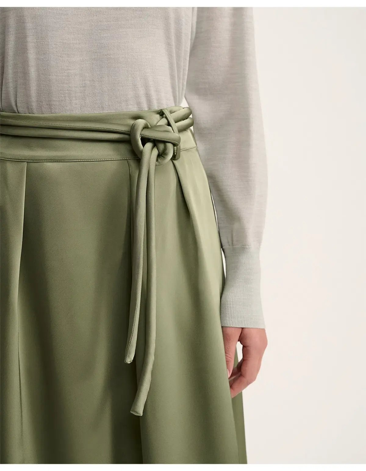 Saba Jayde Belted Midi Skirt Olive Green Size AU 6 photo 4