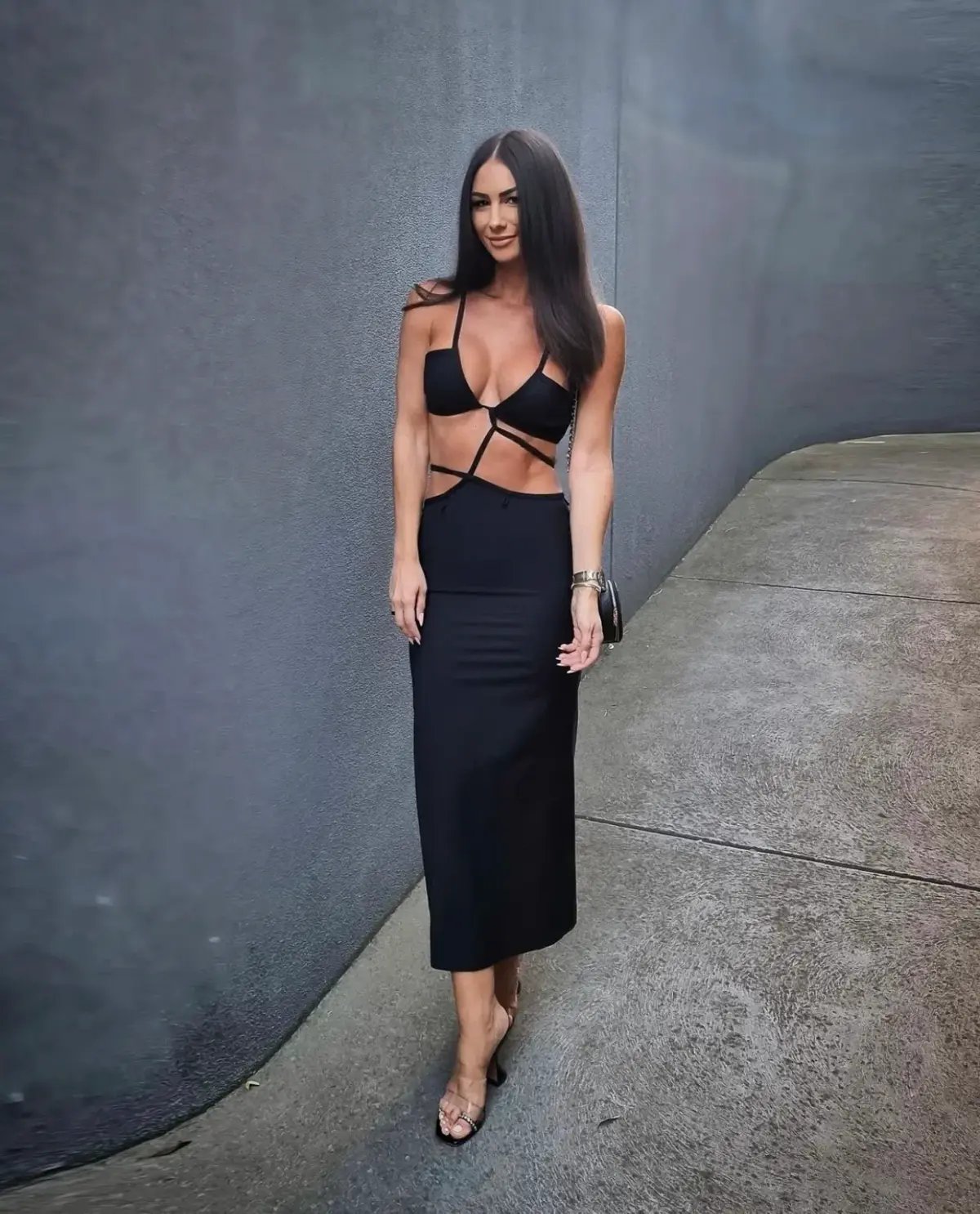 Christopher Esber Displace Dress Black Size 8 photo 3