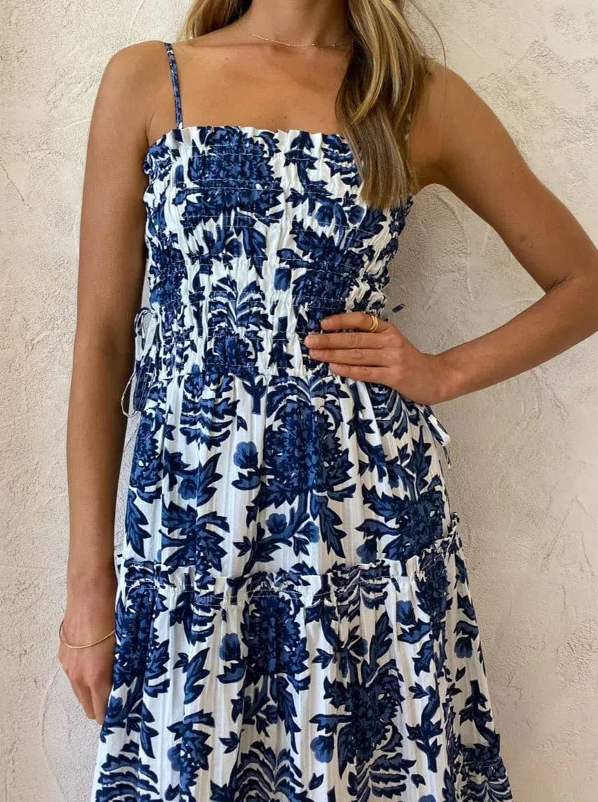 Shona Joy Diana Midi Dress Print Size 6 photo 5