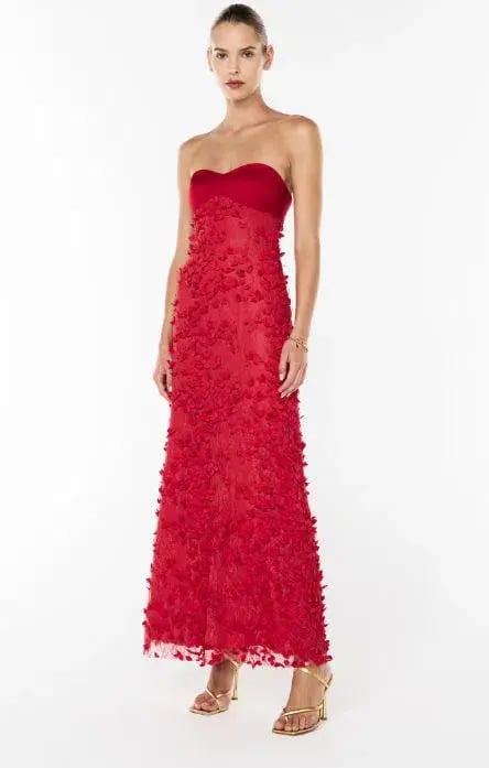Manning Cartell Enchantment Balconette Gown in Scarlet Red Size 8 photo 4