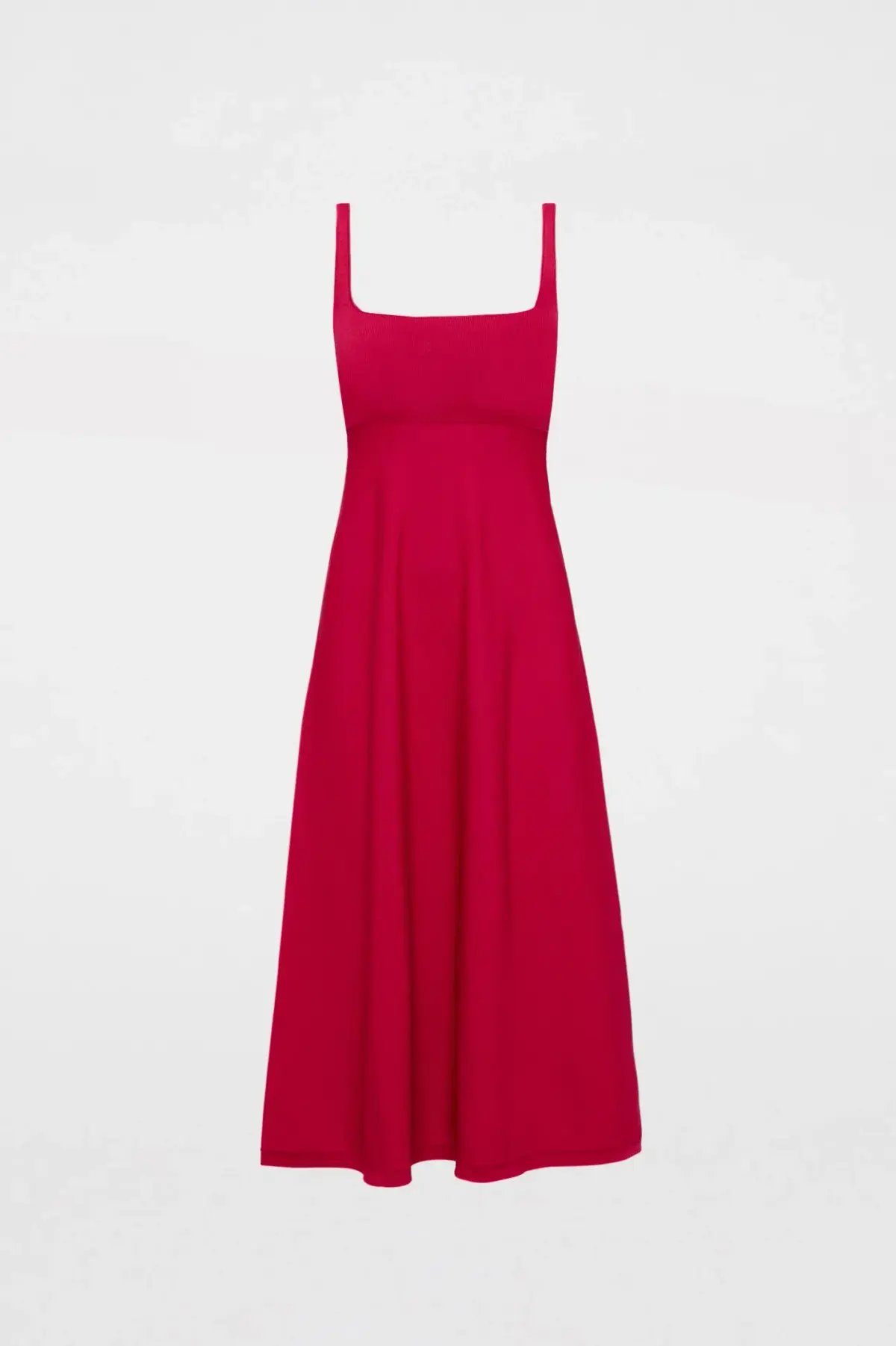 Scanlan Theodore Crepe Knit Square Neck Dress in Raspberry Red Size S/ AU 8 photo 3