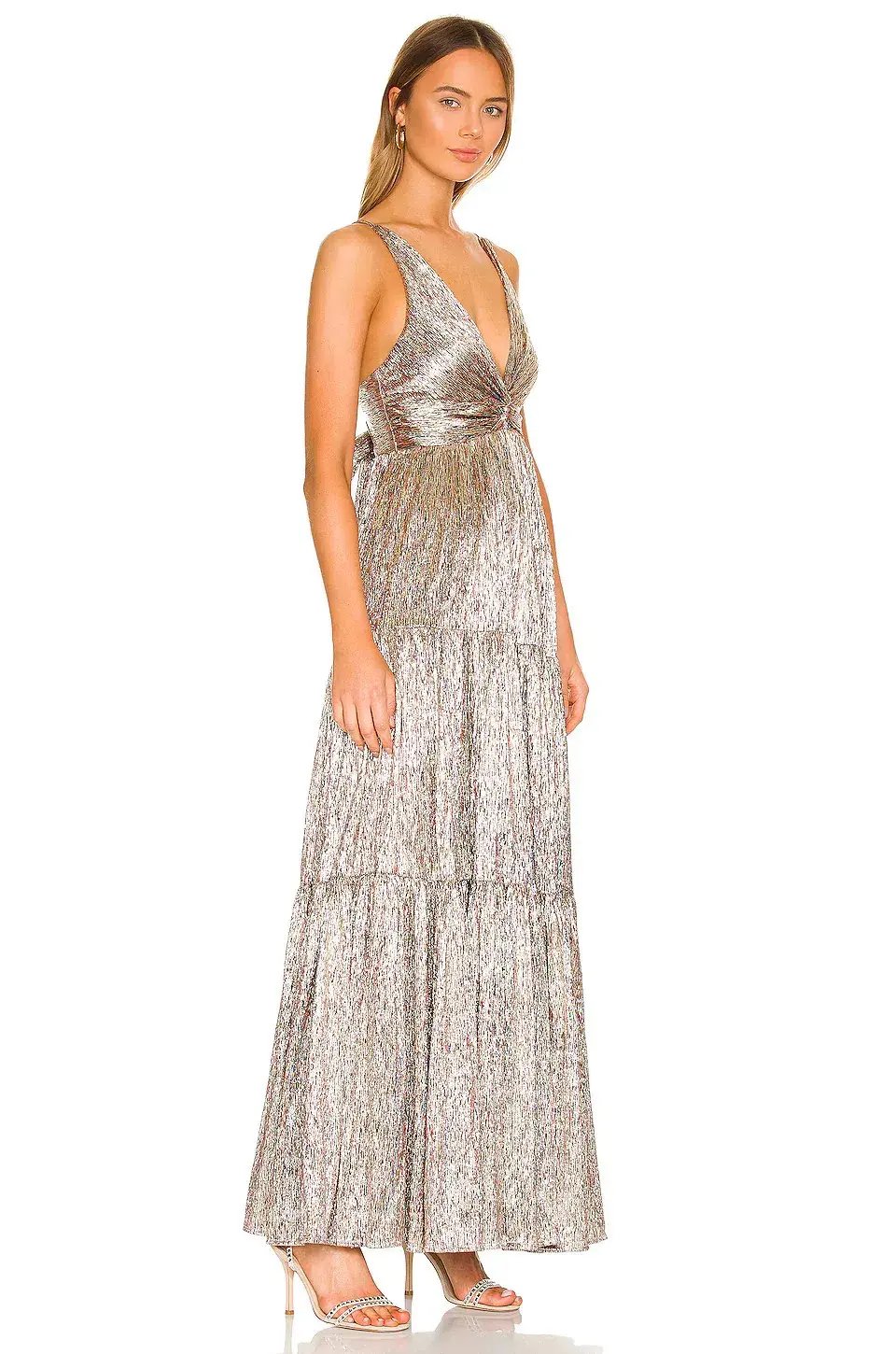 Sabina Musayev Pacific Dress Gold Size 8 photo 2