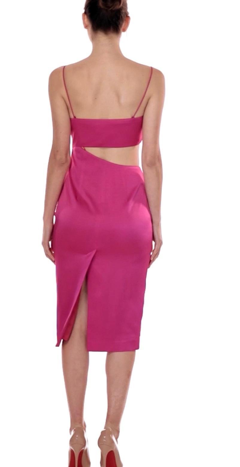 MISHA Selina Slip Midi Dress Pink Size 6/XS photo 3