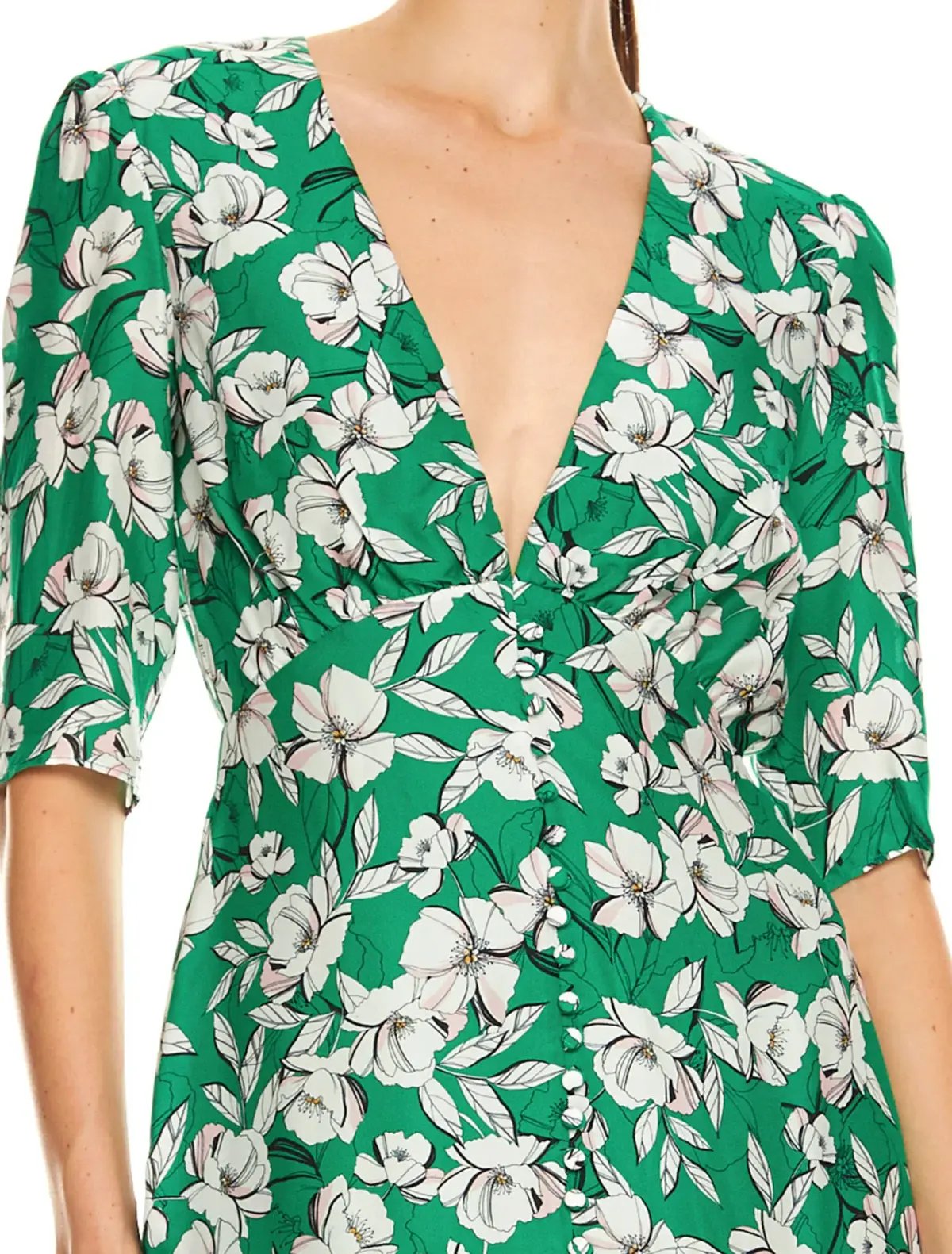 La Maison Talulah That Forever Feeling Midi Dress Green Floral Size 8 photo 4