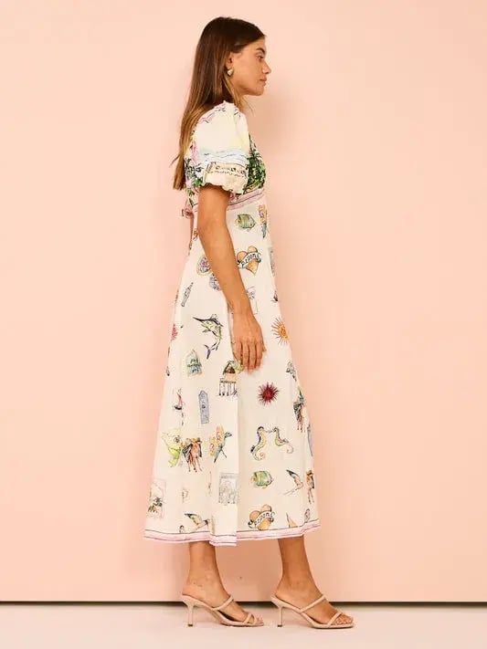 Alemais Sunset Midi Dress Multi Size 10 photo 2