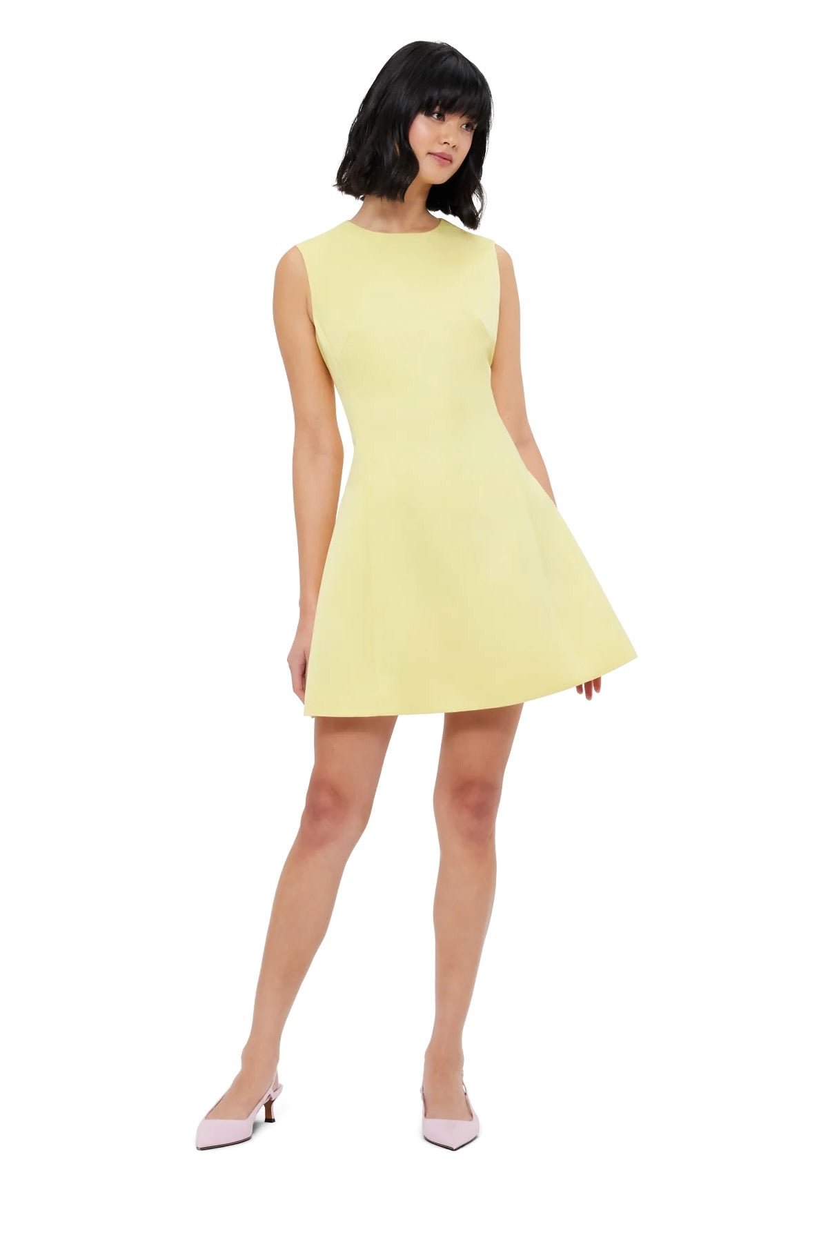 LEO LIN CHLOE SLEEVELESS MINI DRESS - SORBET YELLOW photo 3