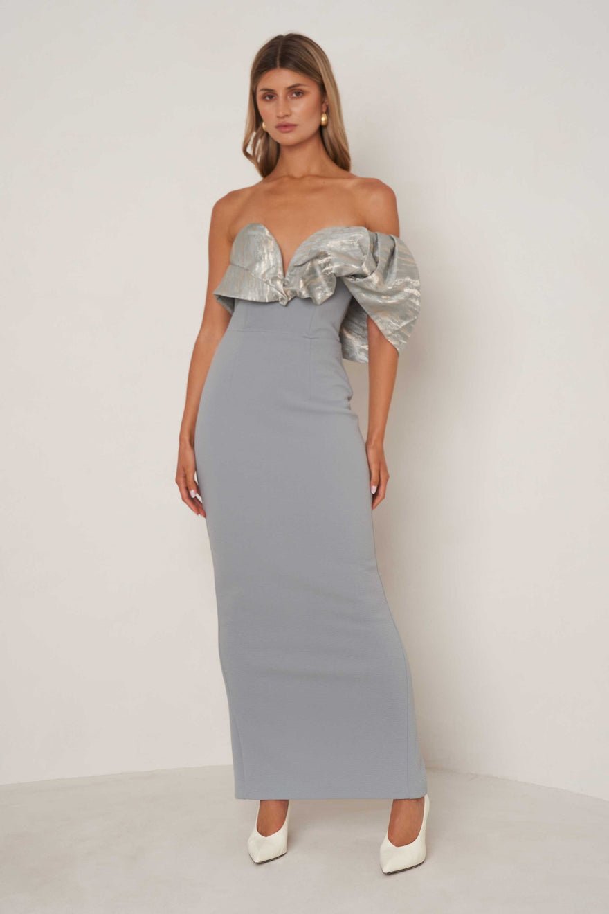 Elle Zeitoune Naomi Dress - Slate Blue photo 4