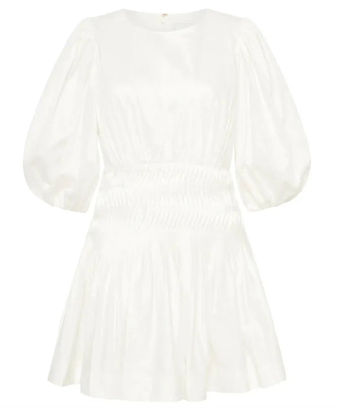 Aje Tidal Tucked Mini Dress White Size 8 / S photo 4