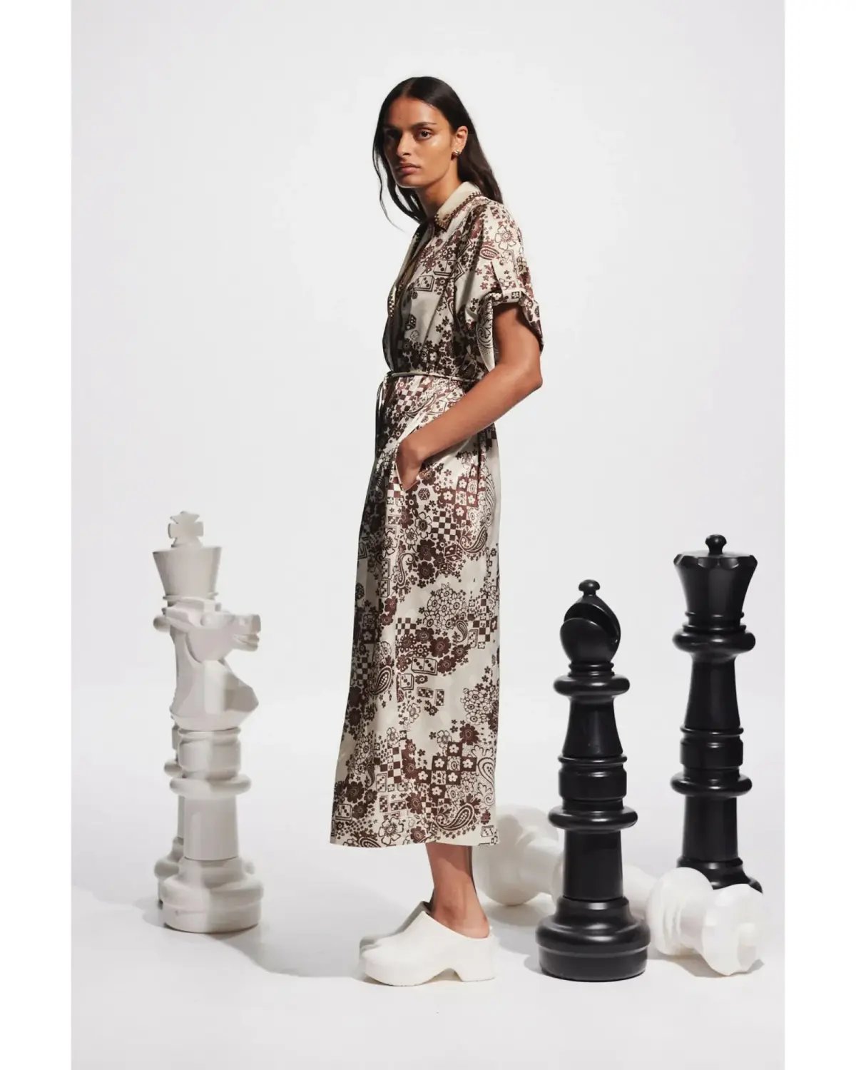 Alemais Vinnie Shirtdress Print Size AU 14 photo 3