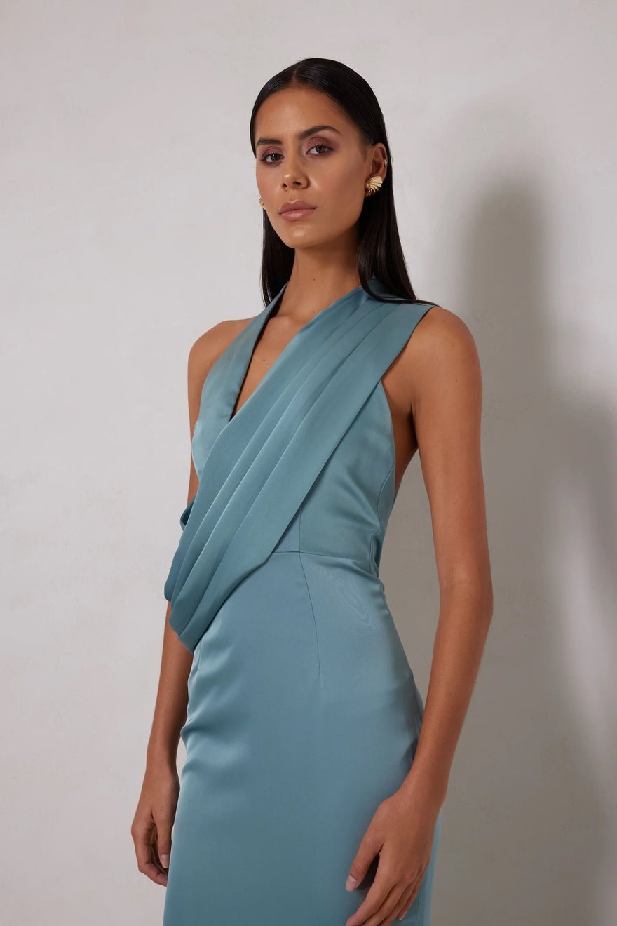 Elle Zeitoune Jocelyn Dress - Serine Teal photo 3