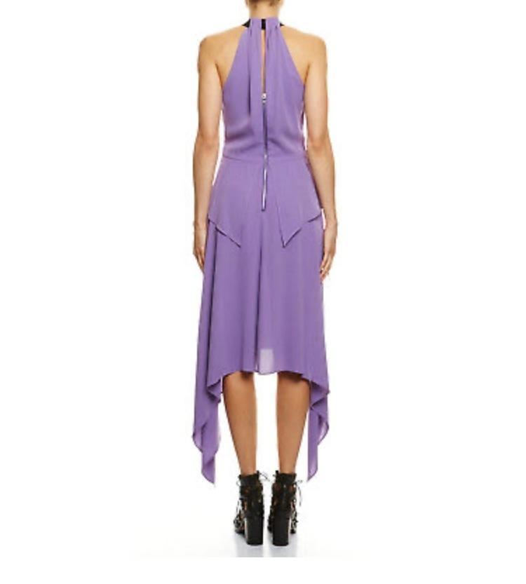 Willow Asymmetric Silk Crepe Dress Size 6 photo 3