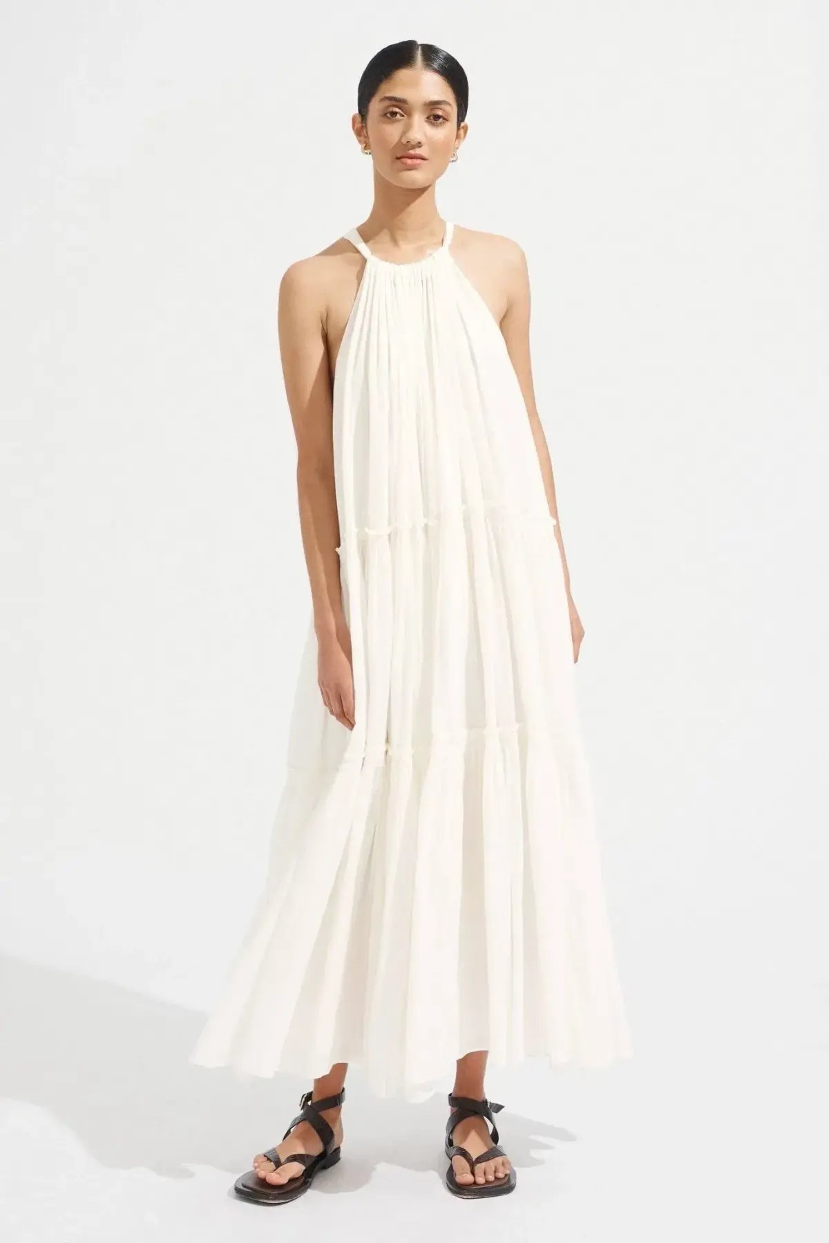 Steele Playa Cotton Maxi Dress Chalk White Size M / AU 10 photo 3
