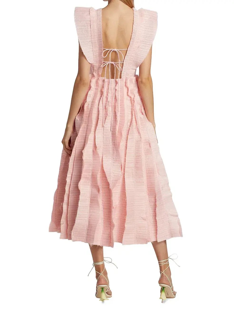 Aje Hybrid Midi Dress in Rose Pink Size 14 photo 3