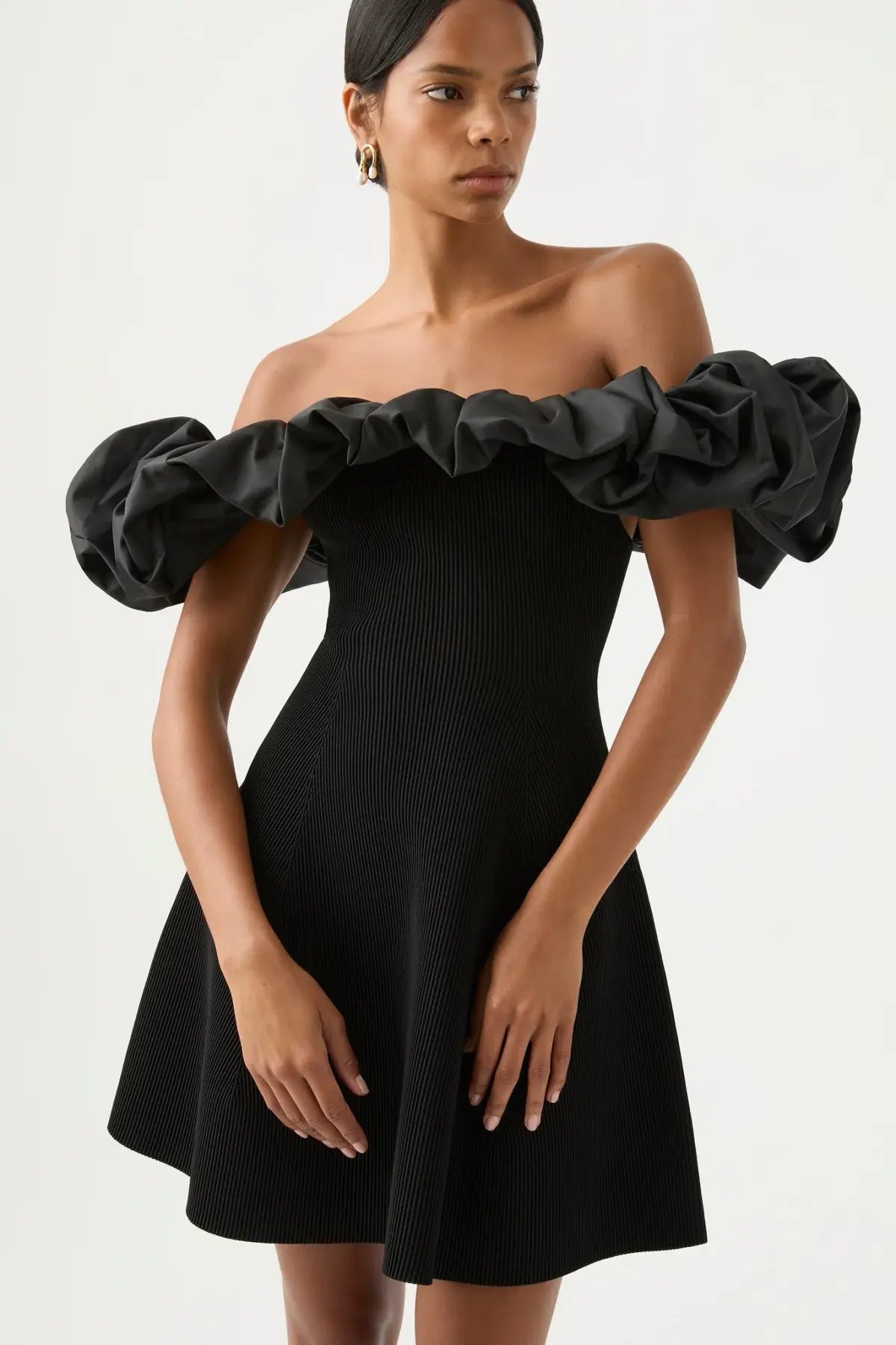 Aje Eldora Mini Dress Black Size 8 photo 3