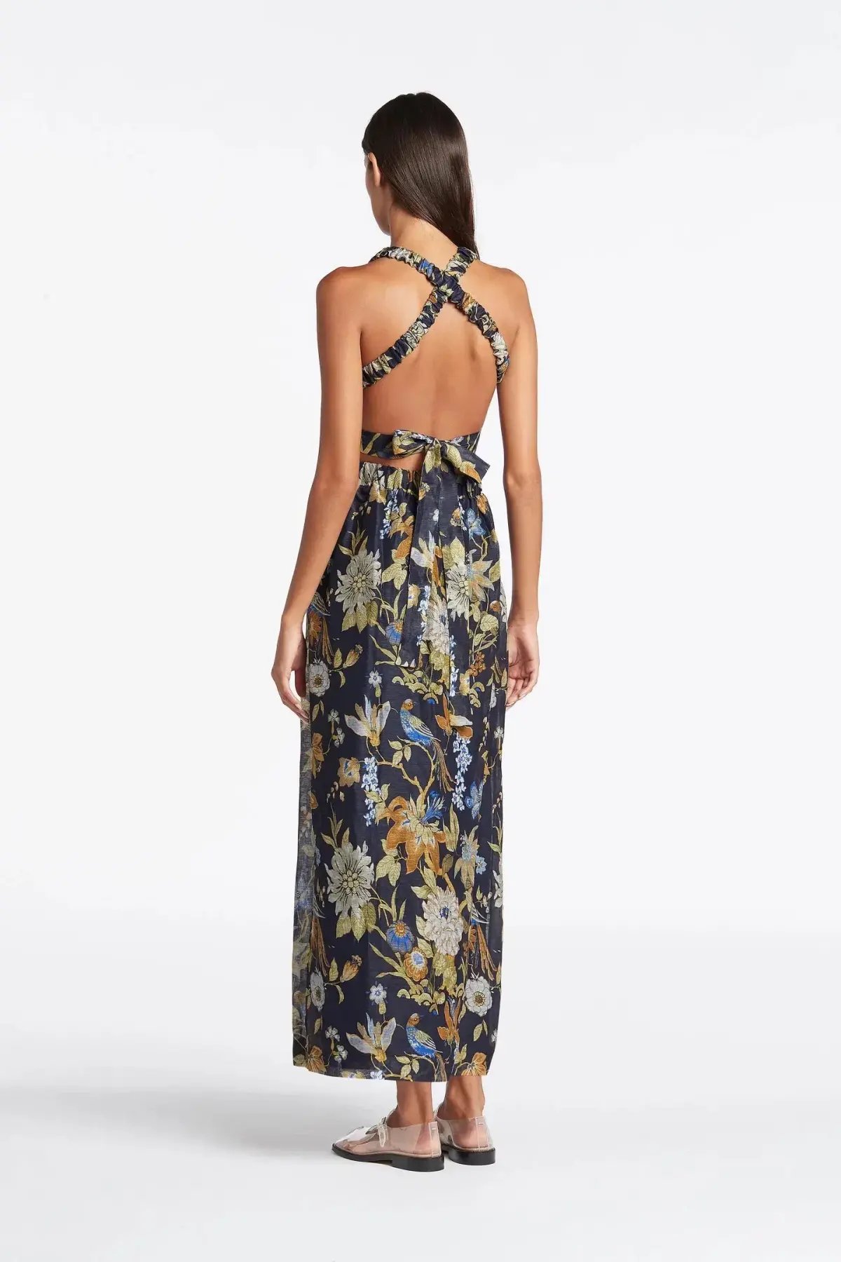 Sir the Label Lilian Cross Back Dress Delia Floral Print Size 0 / Au 6 photo 2