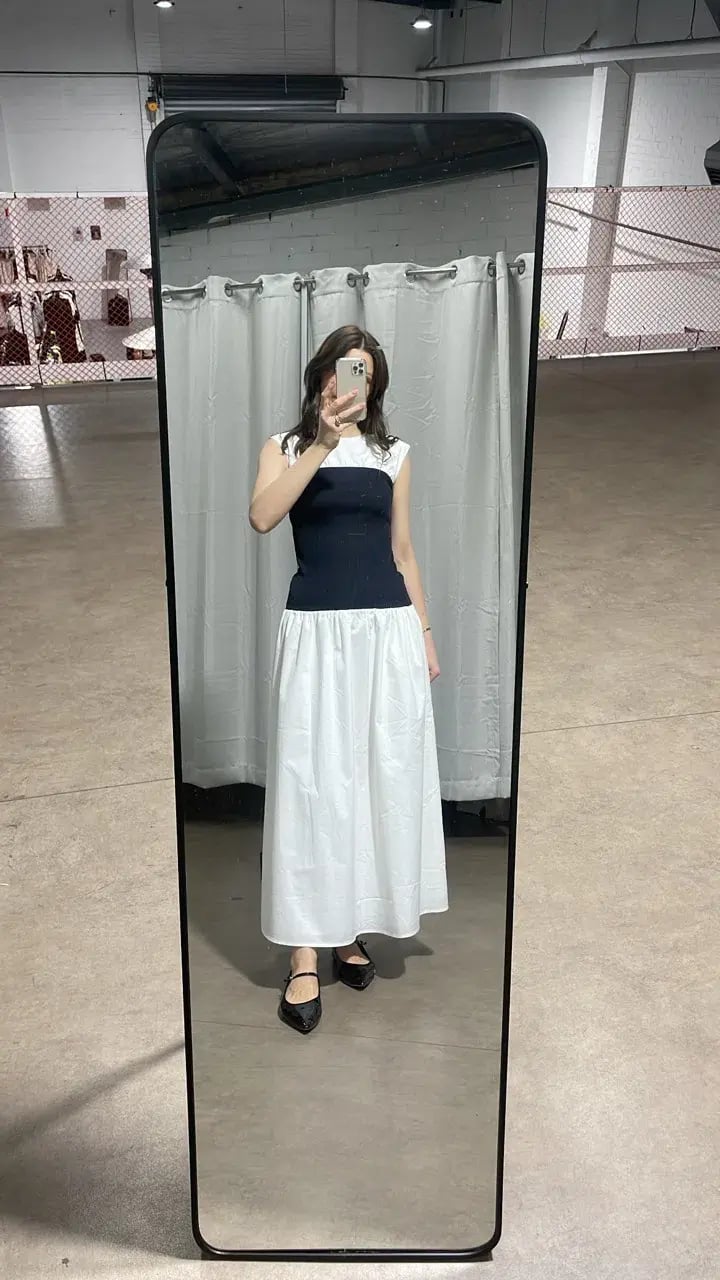 ANNA QUAN Stefania Dress in SWAN Black White Size 6 AU photo 4