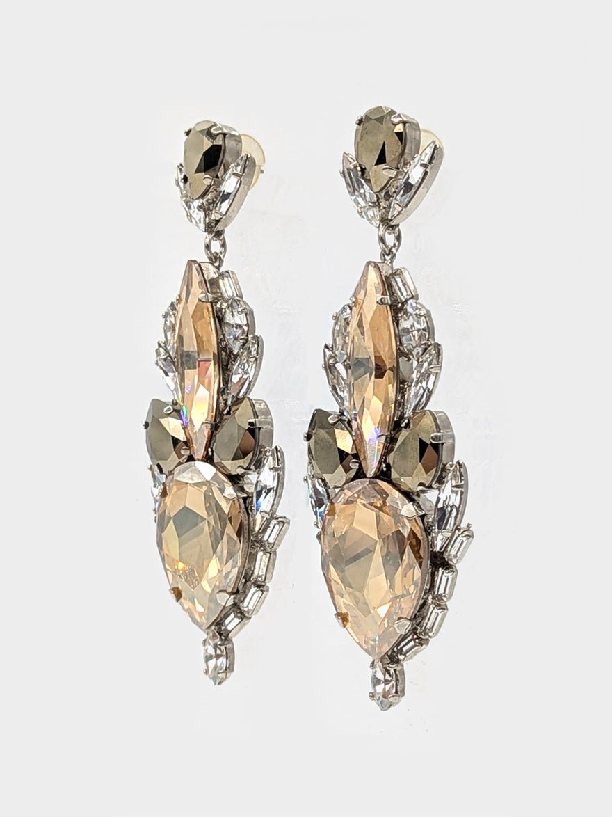 Vintage House of Emmanuele Vintage Crystal Drop Earrings photo 3