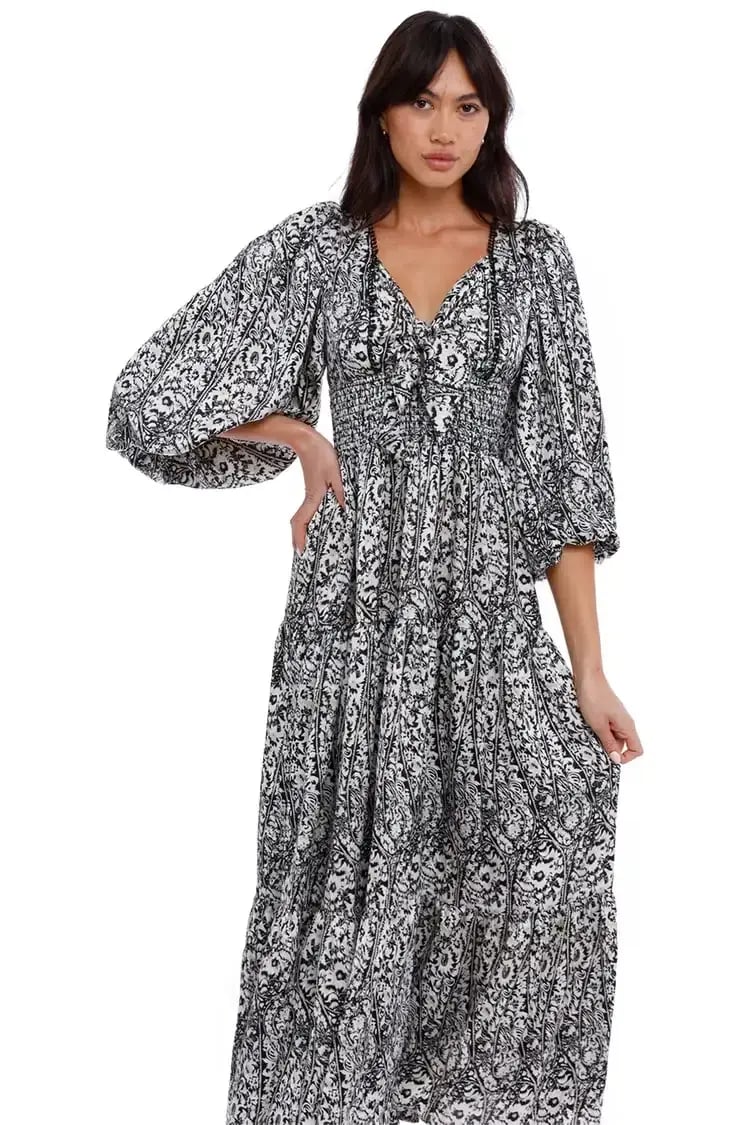 Elliatt Growth Midi Dress Print Size 12 photo 4