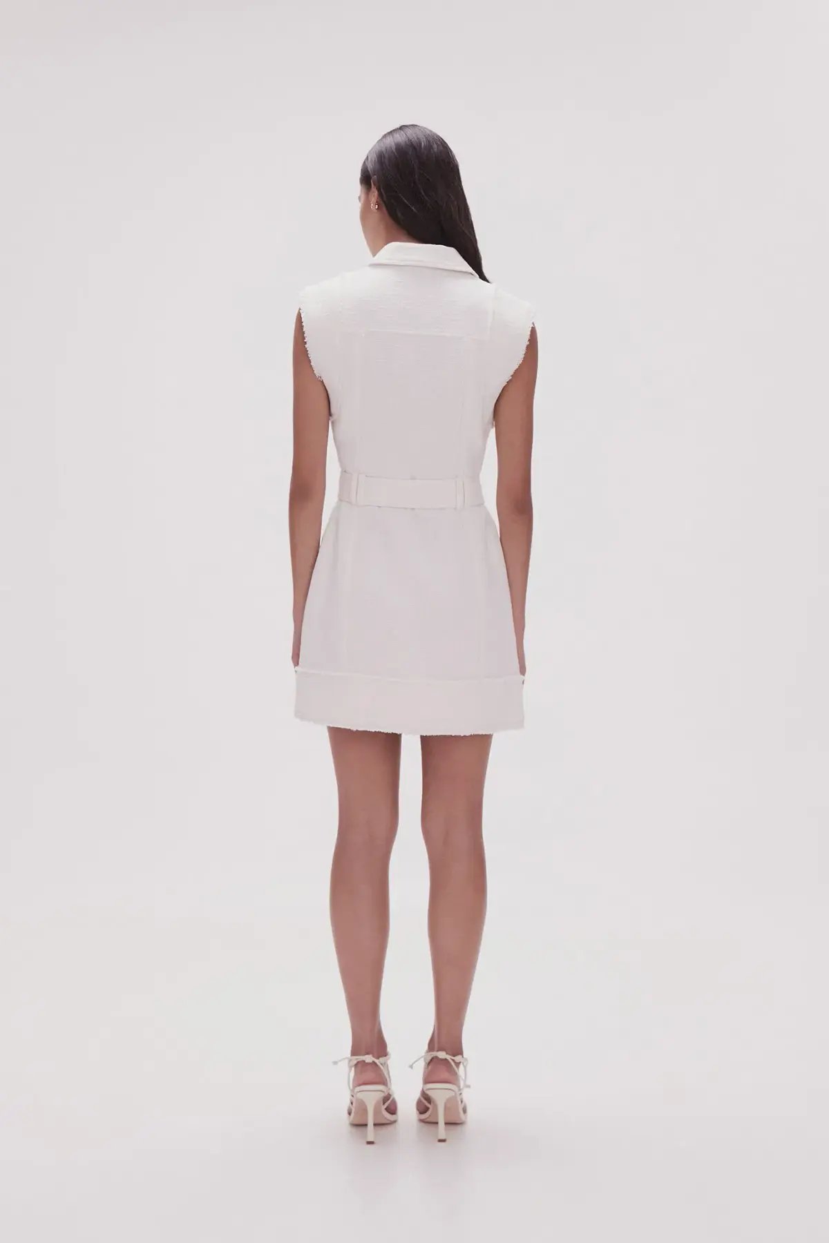 Aje Isabel Utility Mini Dress Ivory Size 10 photo 3