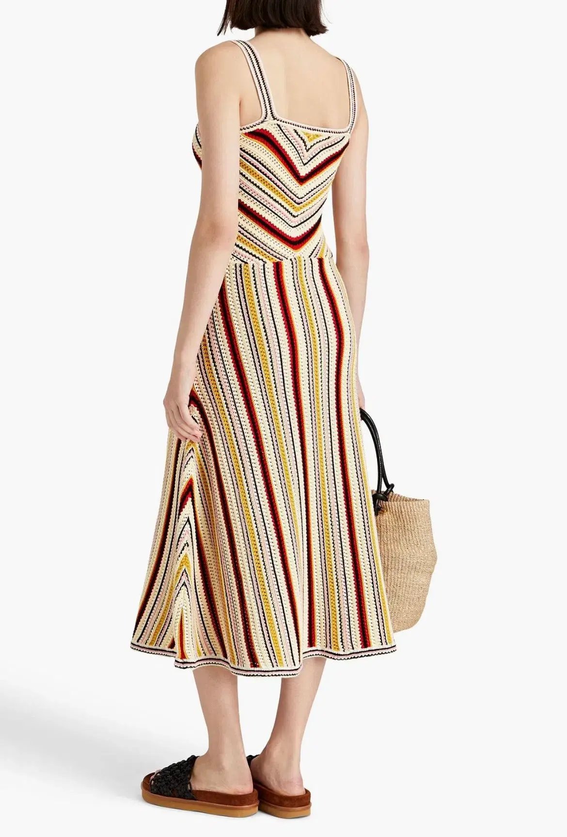 ZIMMERMANN Vitali striped crochet-knit cotton maxi dress Size 0/ AU 8 photo 3