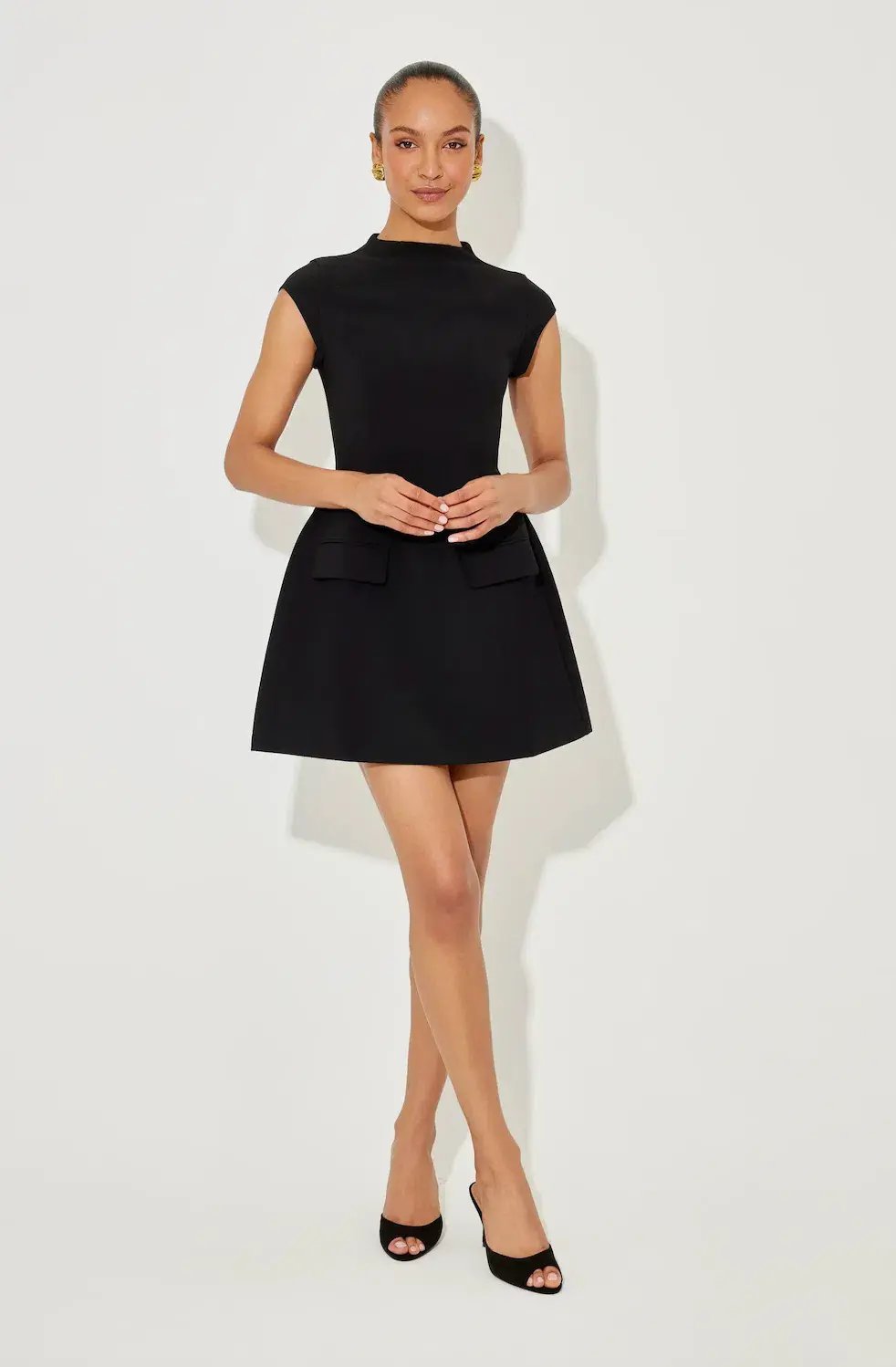 Odd Muse The Ultimate Muse Cap Sleeve Mini Dress Black Size S/AU 8 photo 2