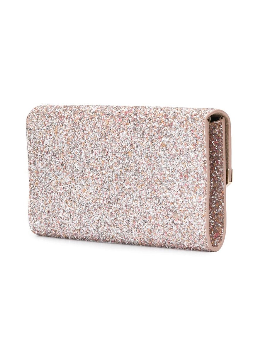 Jimmy Choo Emmie Glittered Leather Clutch photo 4