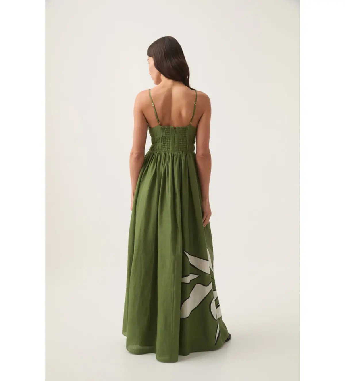 Aje Planetary Maxi Dress Abstract Fern Size 10 photo 3