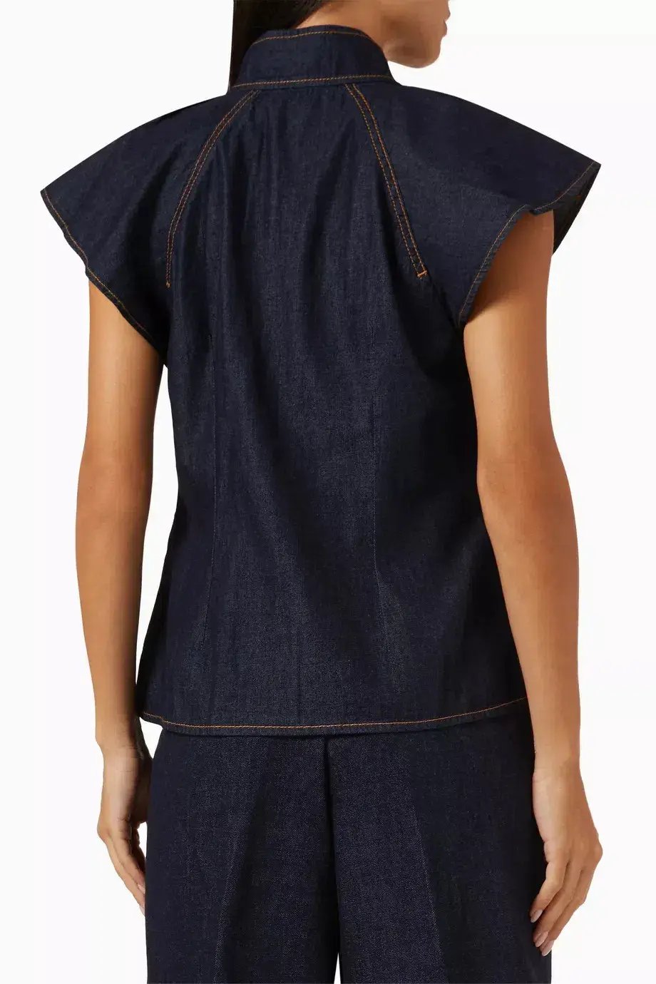 Zimmermann Crush Flutter Sleeve Shirt in Night Sky Size AU 12 photo 3