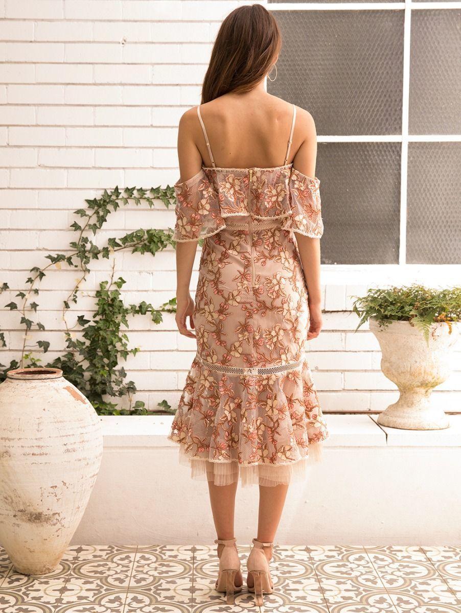 Rodeo Show Rowena Lace Dress Nude Size 8 photo 2
