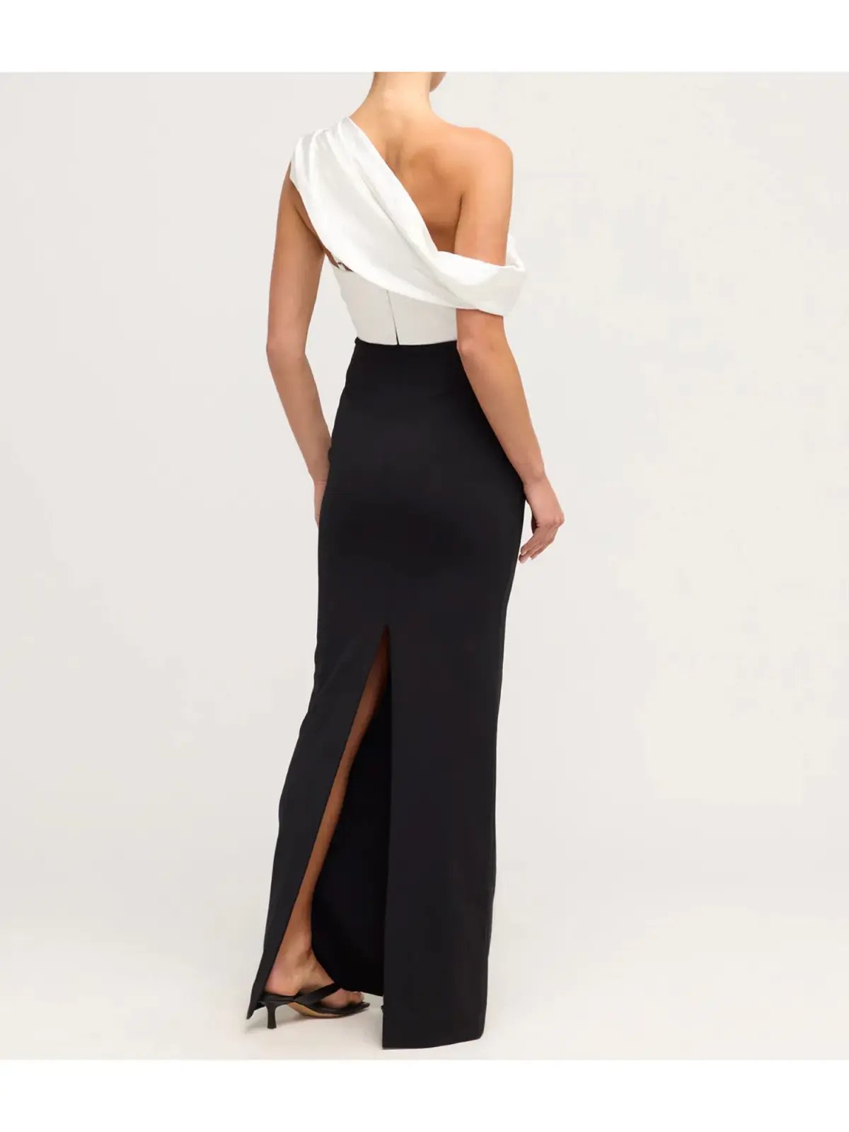Solace London Kara Maxi Dress Black/Cream Size AU 12 photo 3