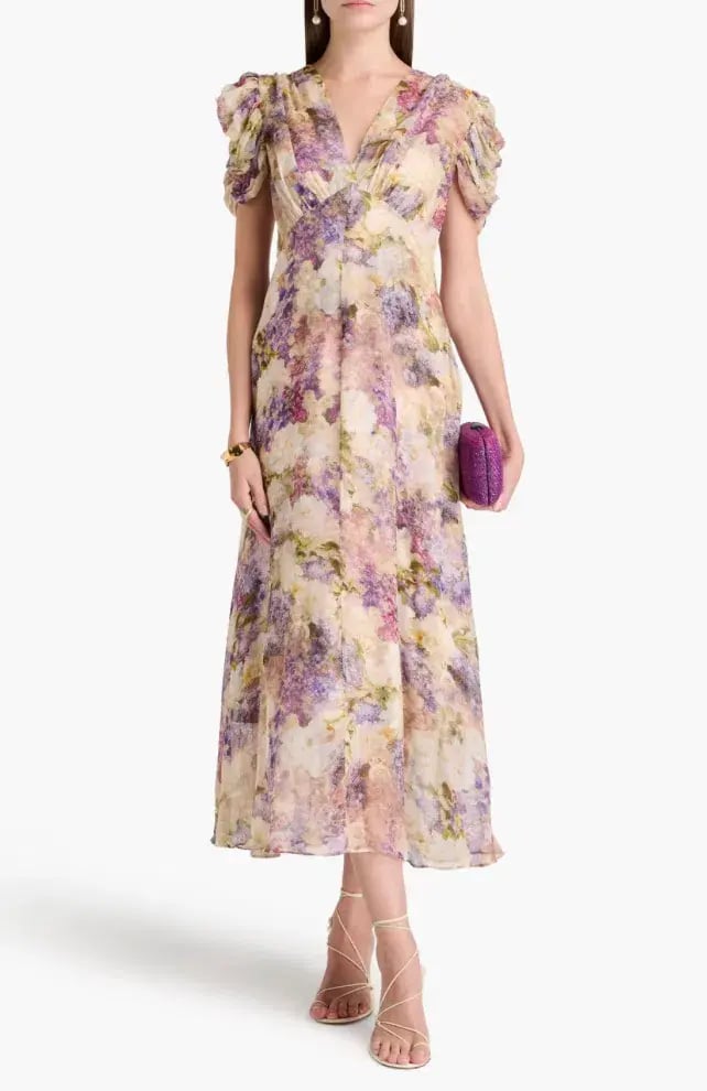 Zimmermann The Lyrical Gather Sleeve Midi in Dreamy Floral Size 0/Au 8 photo 2