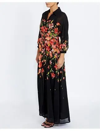 Anthea Crawford Laina Autumn Chiffon Gown Multi   Size 14 photo 3