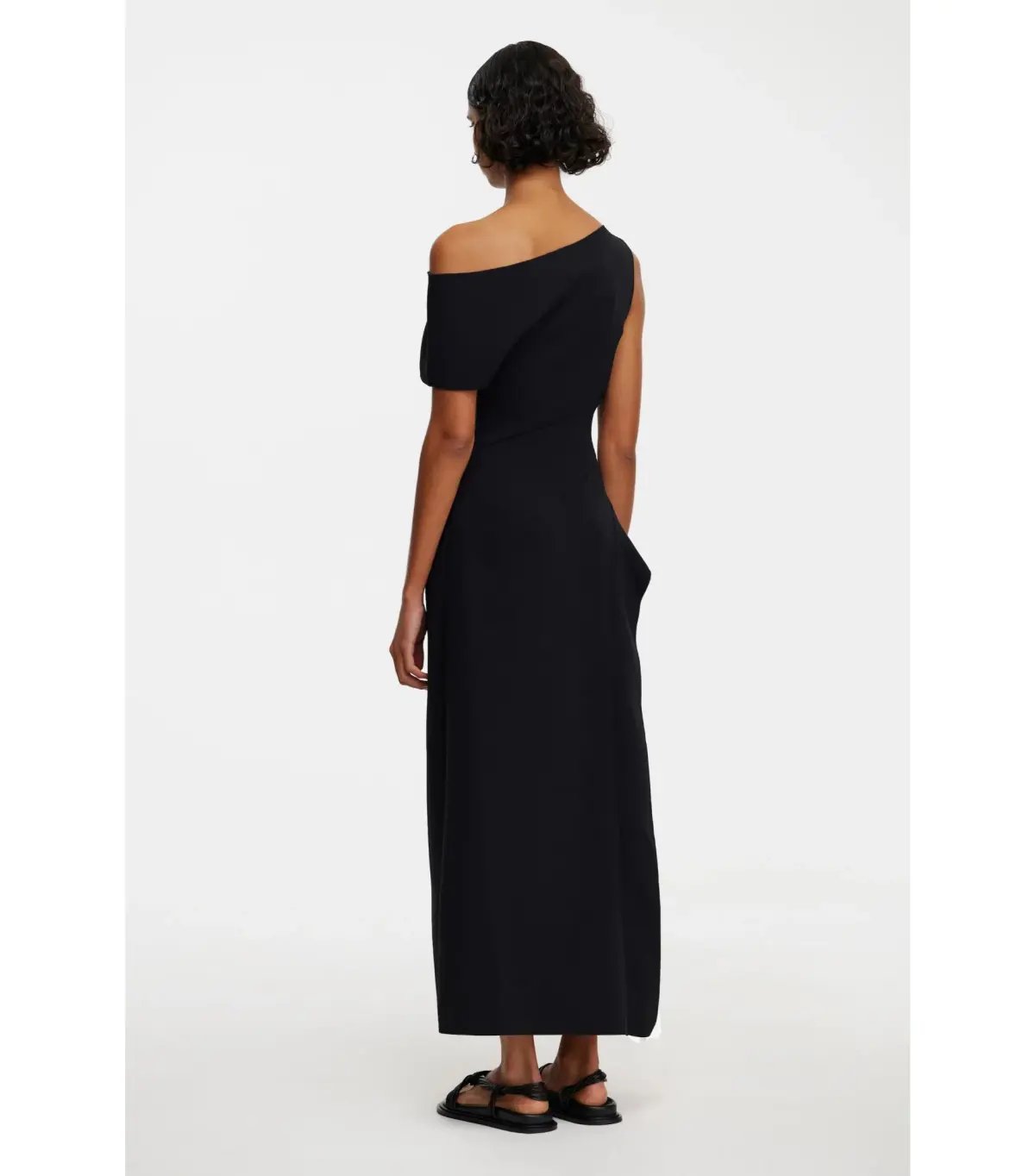 Acler Sudden Midi Dress Black with Cream Size AU 10 photo 3