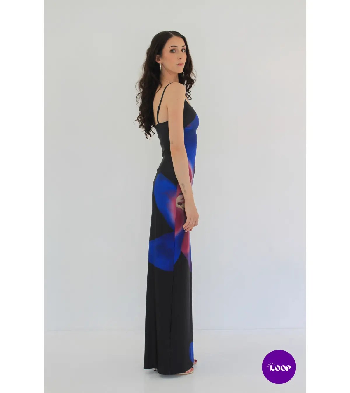 With Harper Lu Slip Maxi Dress Midnight Lily Floral Size XS/AU 6 photo 3