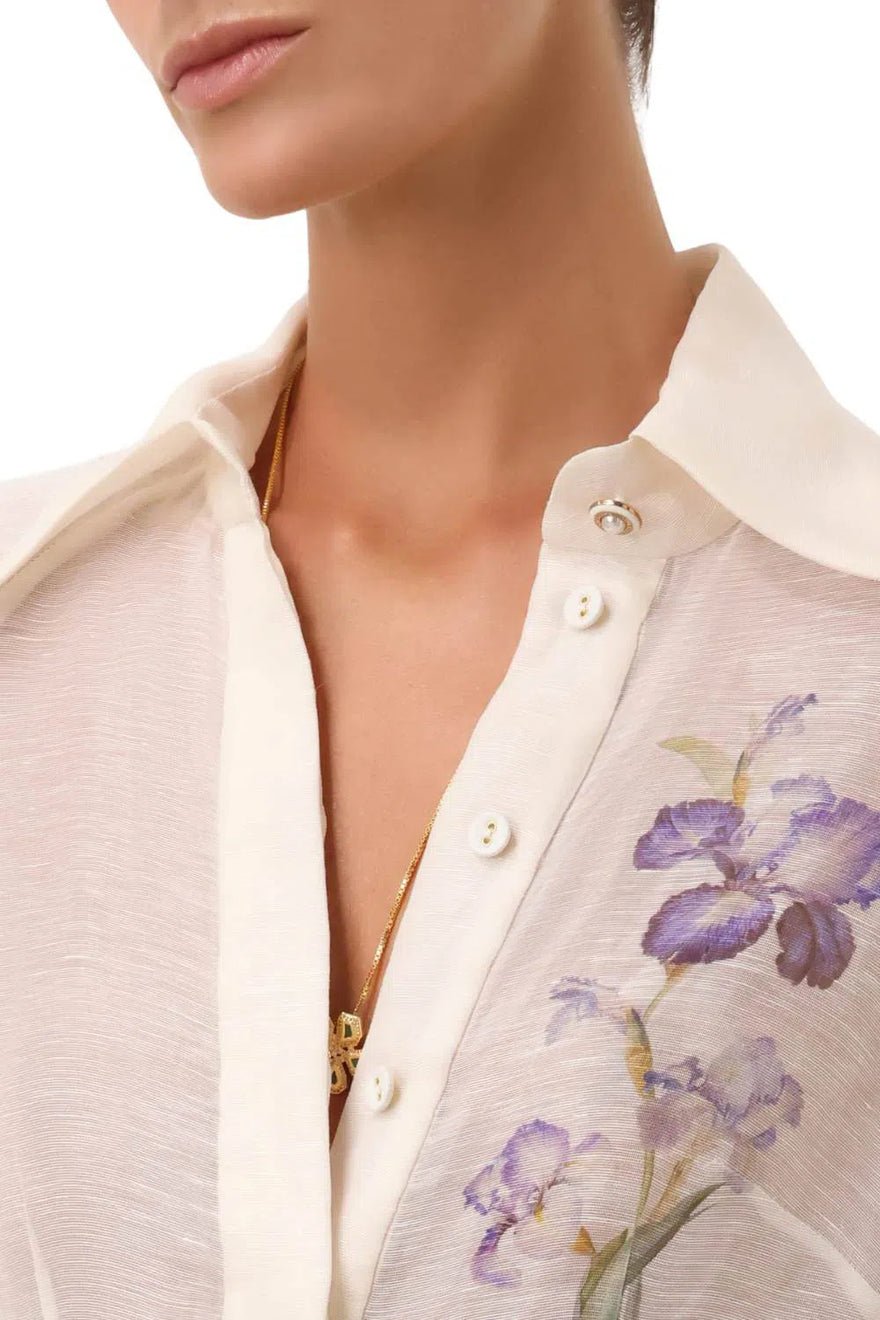 Zimmermann The Natura Flip Dress In Blue Iris photo 2