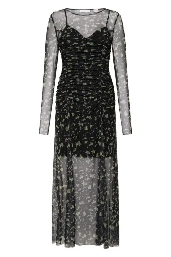 Sass & Bide Skin Deep Long Sleeve Midi Dress Black Size 10 photo 6