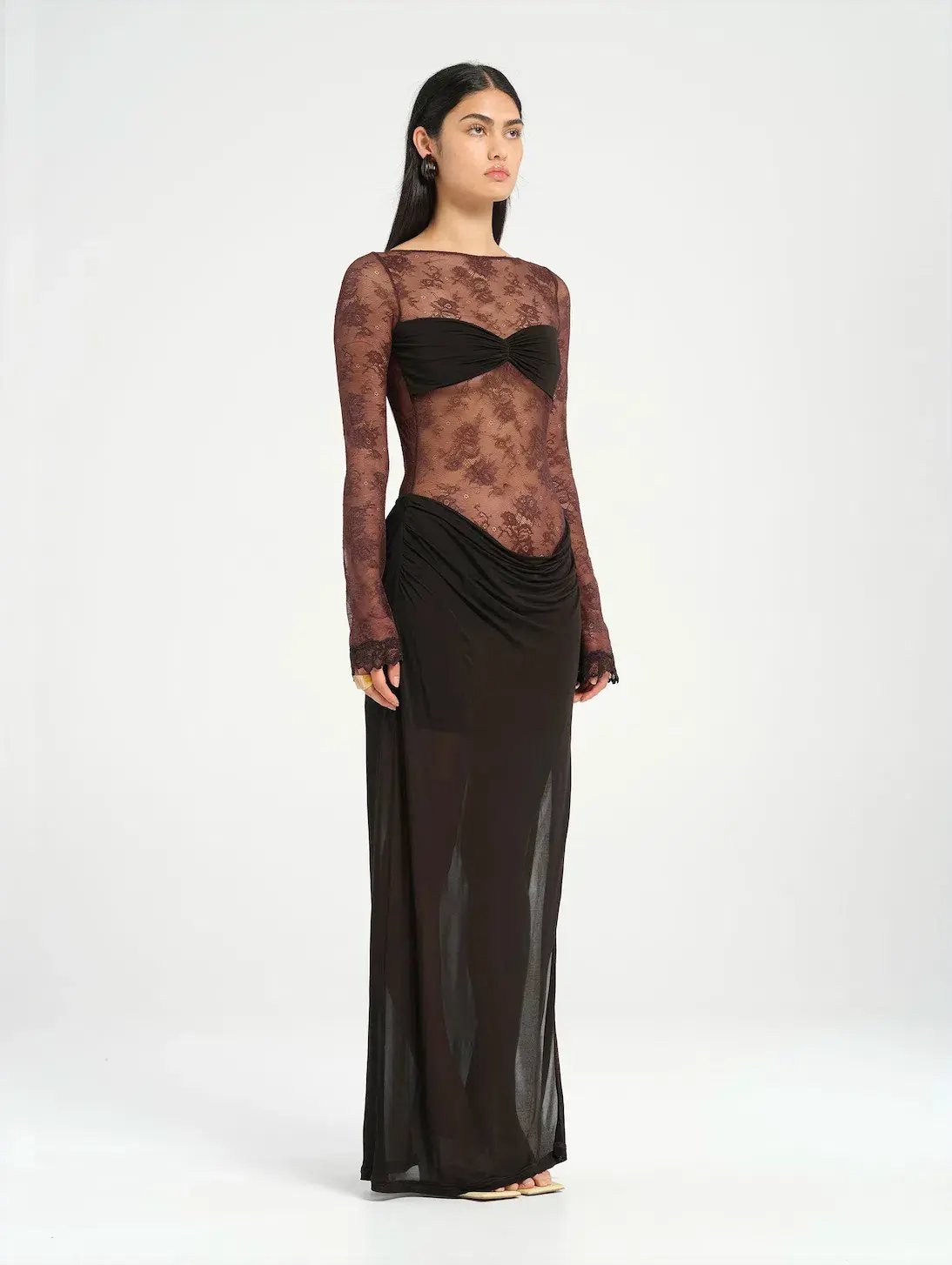 BENNI Oskar Maxi Dress in Chocolate Brown Size 8 / AU 8 photo 2