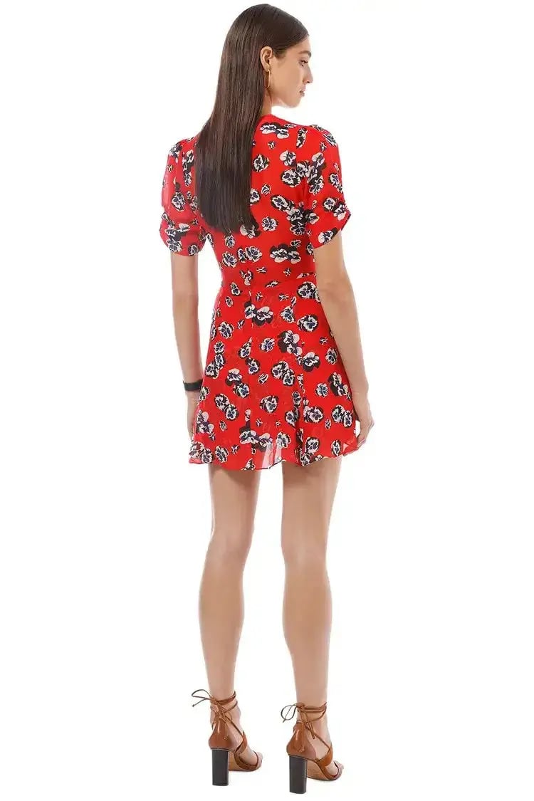 Realisation Par Ozzie Mini Dress Red Size 6 photo 3