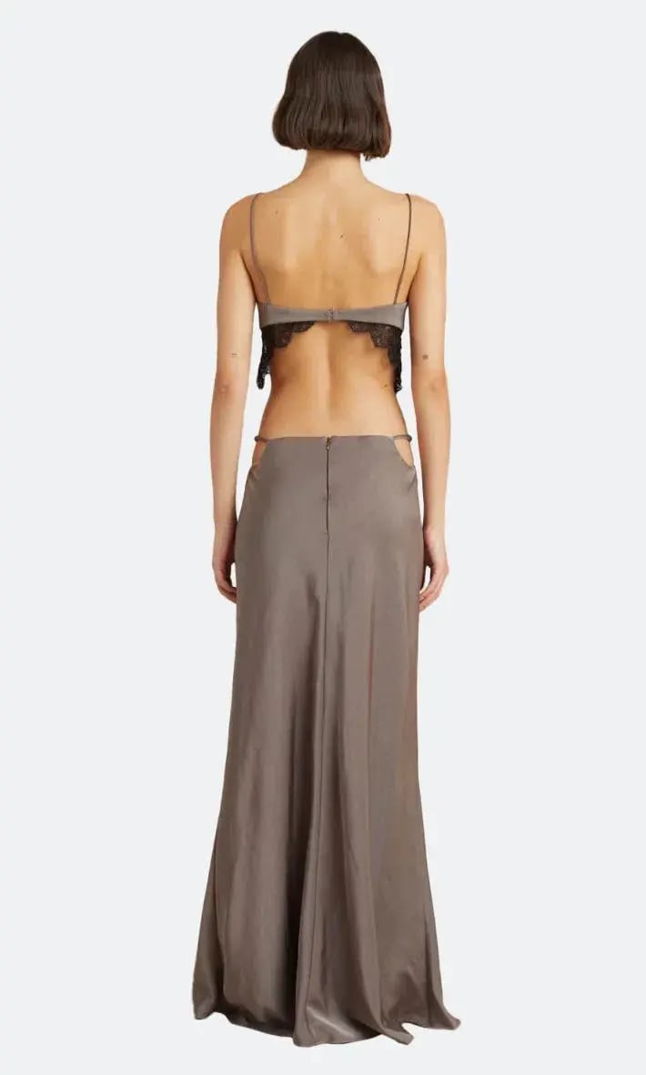 Bec & Bridge Camille Top Size 10 and Maxi Skirt Size 8 Set Pewter Silver photo 3