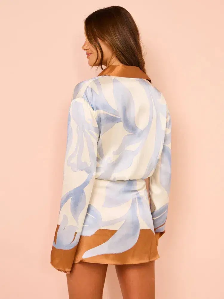 Sir The Label Sorrento Shirt Dress Sciarpa Print Size 1 / AU Size 8 photo 2