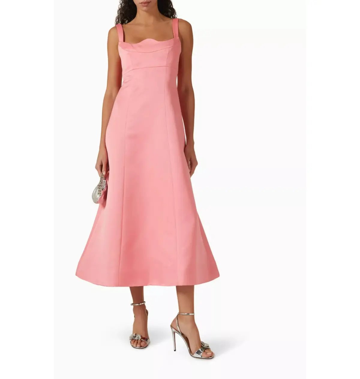 Leo Lin Odette Midi Dress in Strawberry Pink Size AU 6 photo 2