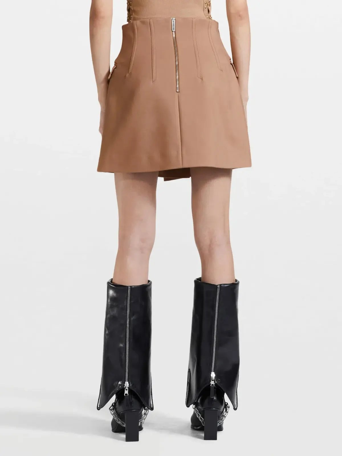 Dion Lee Frame Mini Skirt Brown Size 4 photo 4