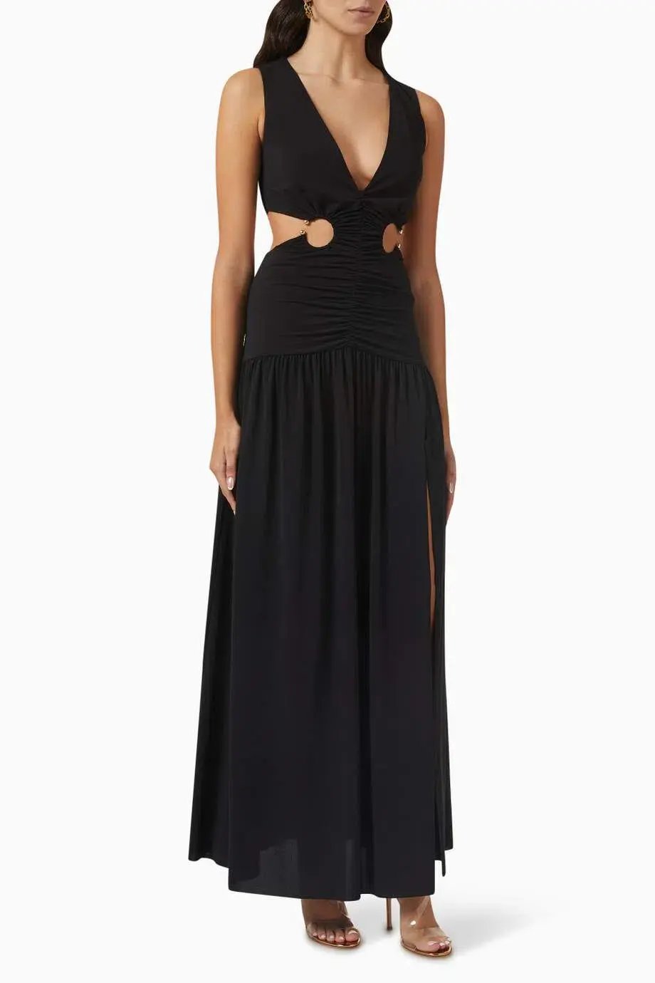 Bec & Bridge Evoke V Crepe Maxi Dress Black Size 8 photo 2